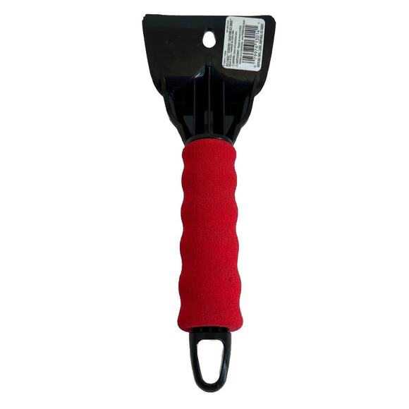 Hopkins 2-Blade Ice Chisel & Ice Scraper RED Made USA Subzero 10" Dual Function - Picture 3 of 3